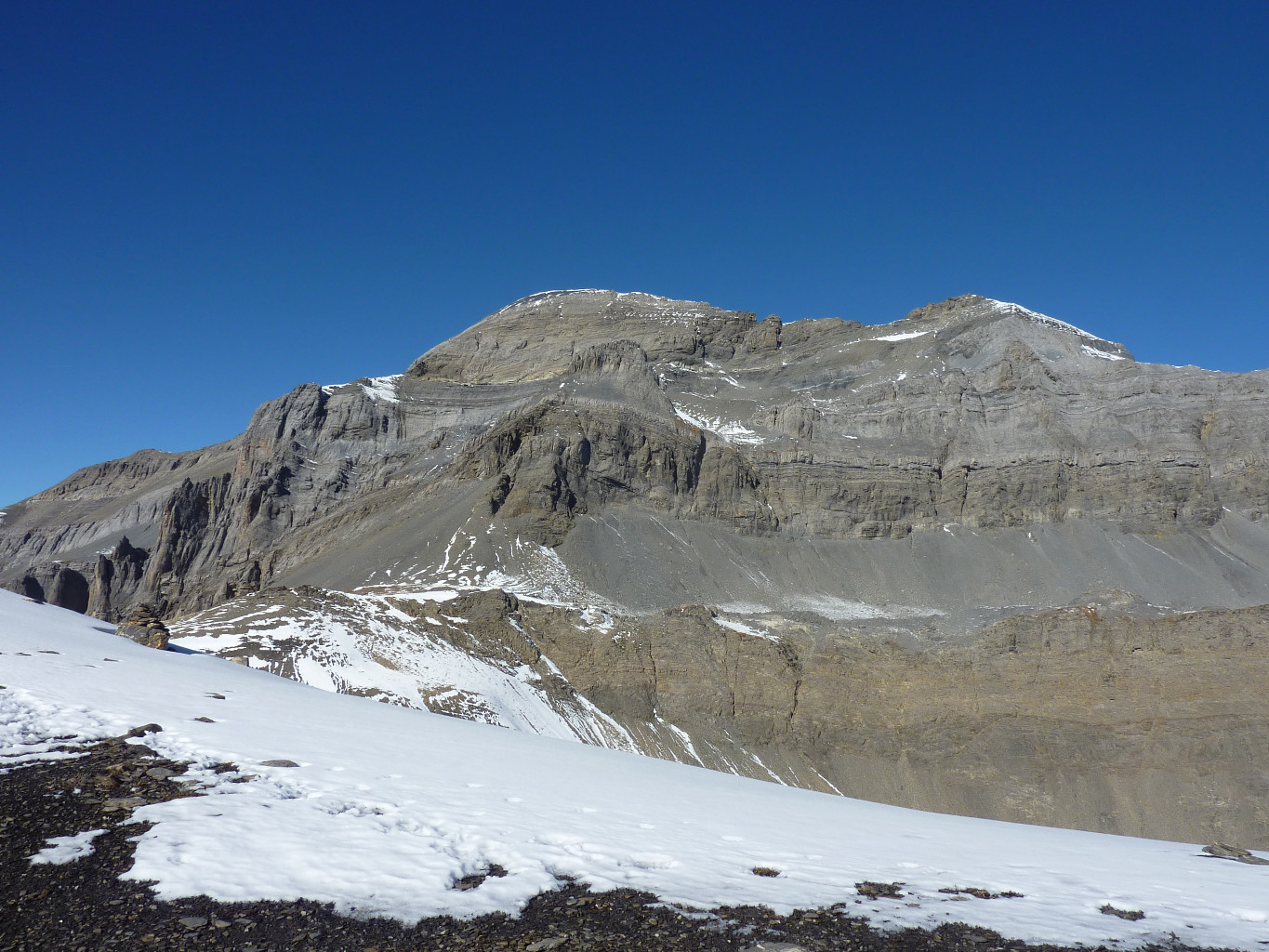 Le Pic de Tenneverge depuis le col de l'Homme