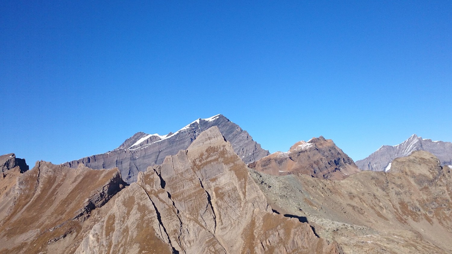 Altels, Balmhorn, Resti- et Ferdenrothorn depuis Loicherspitza