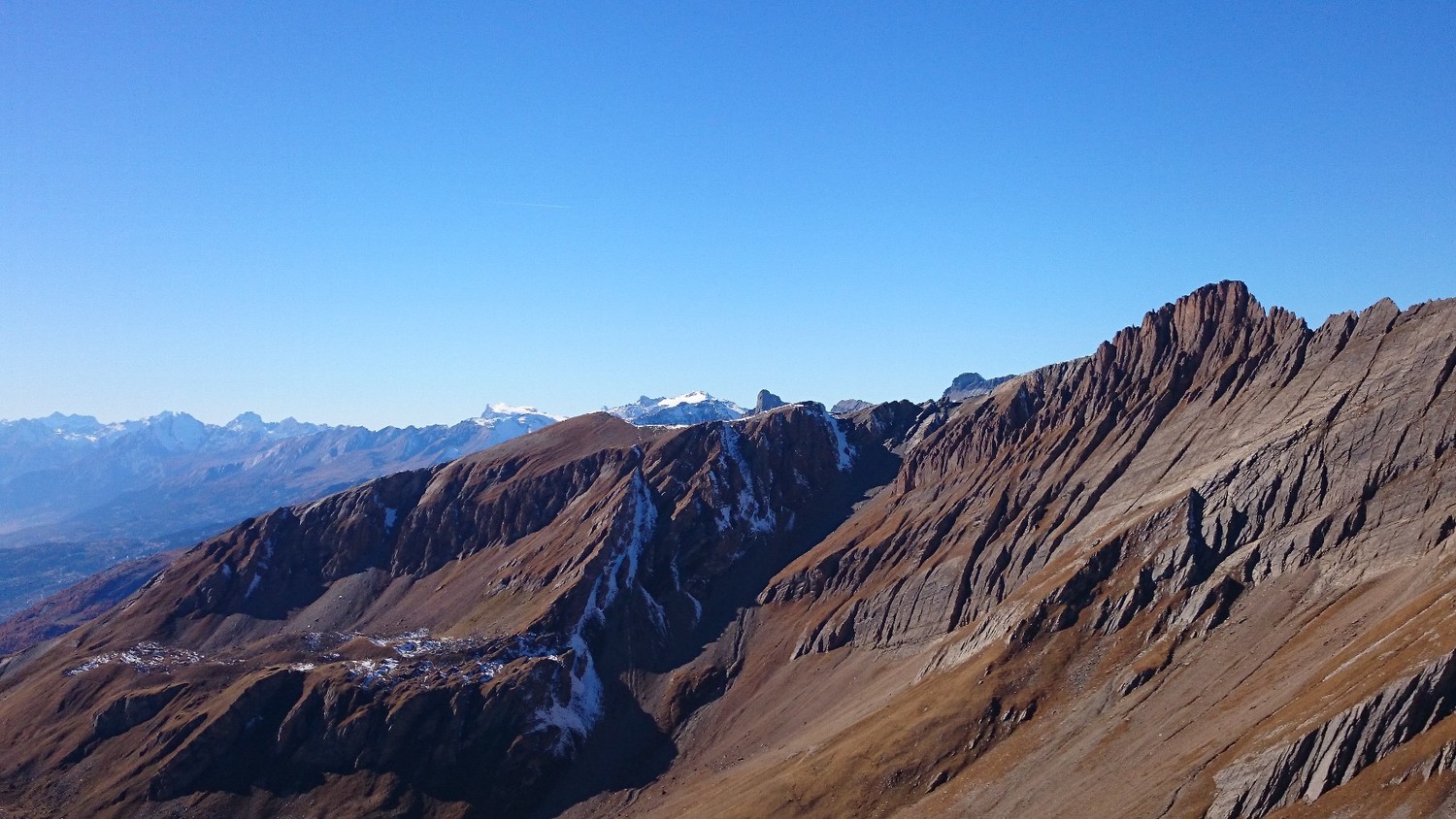 Sommet des Diablerets, Schafberg, Wildhorn, Trubelstock, Mont Bonvin et Wildstrubel depuis Loicherspitza