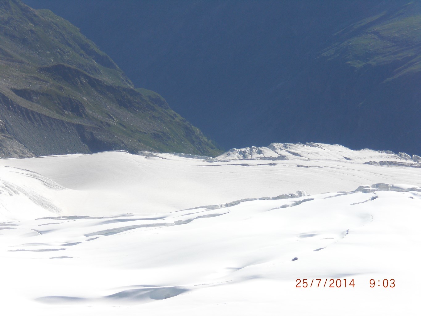 glacier sur l'autre versant