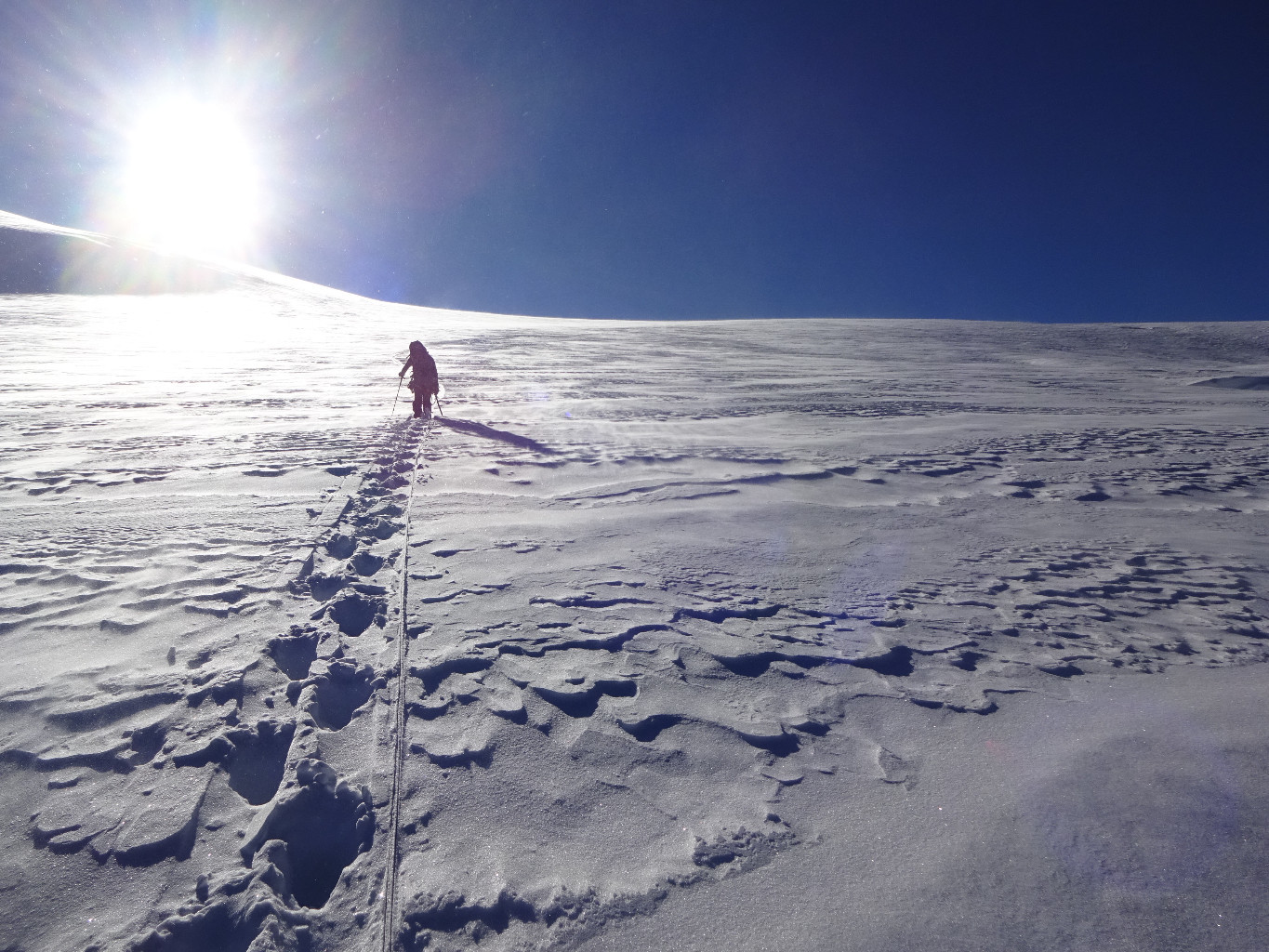 ça brasse sur le glacier entre Orny et Trient
