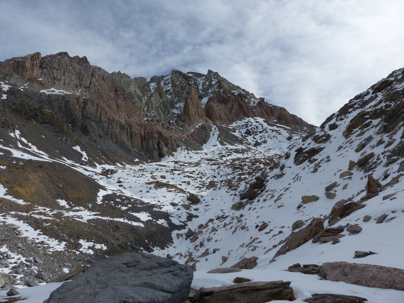 on quitte le setneir principal, vallon de montée