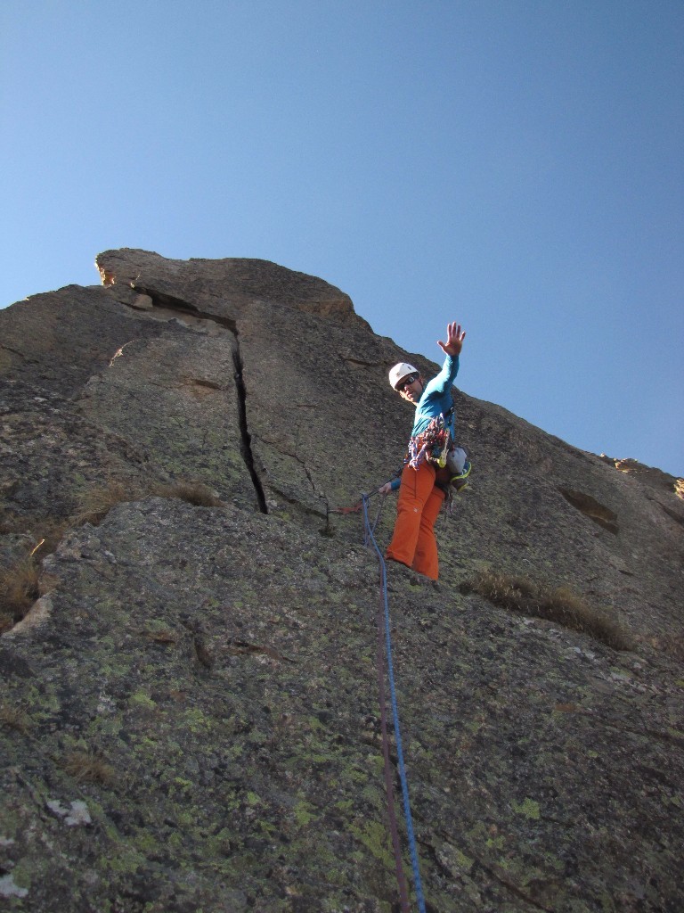 Belay at end of Pitch 7