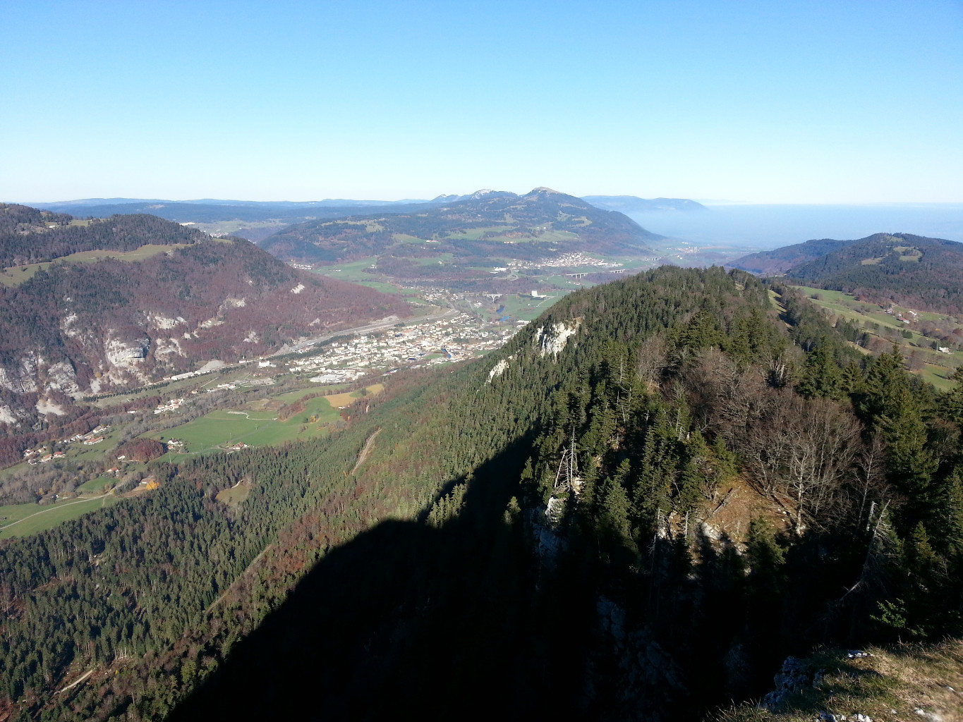 Vallorbe depuis la ligne de crête