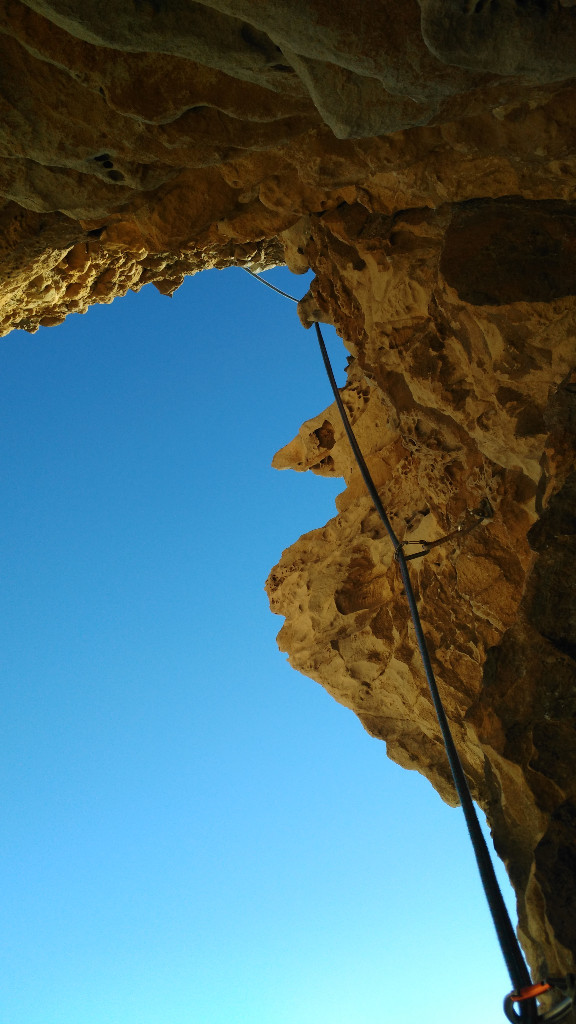 La longueur en 6c, très belle grimpe