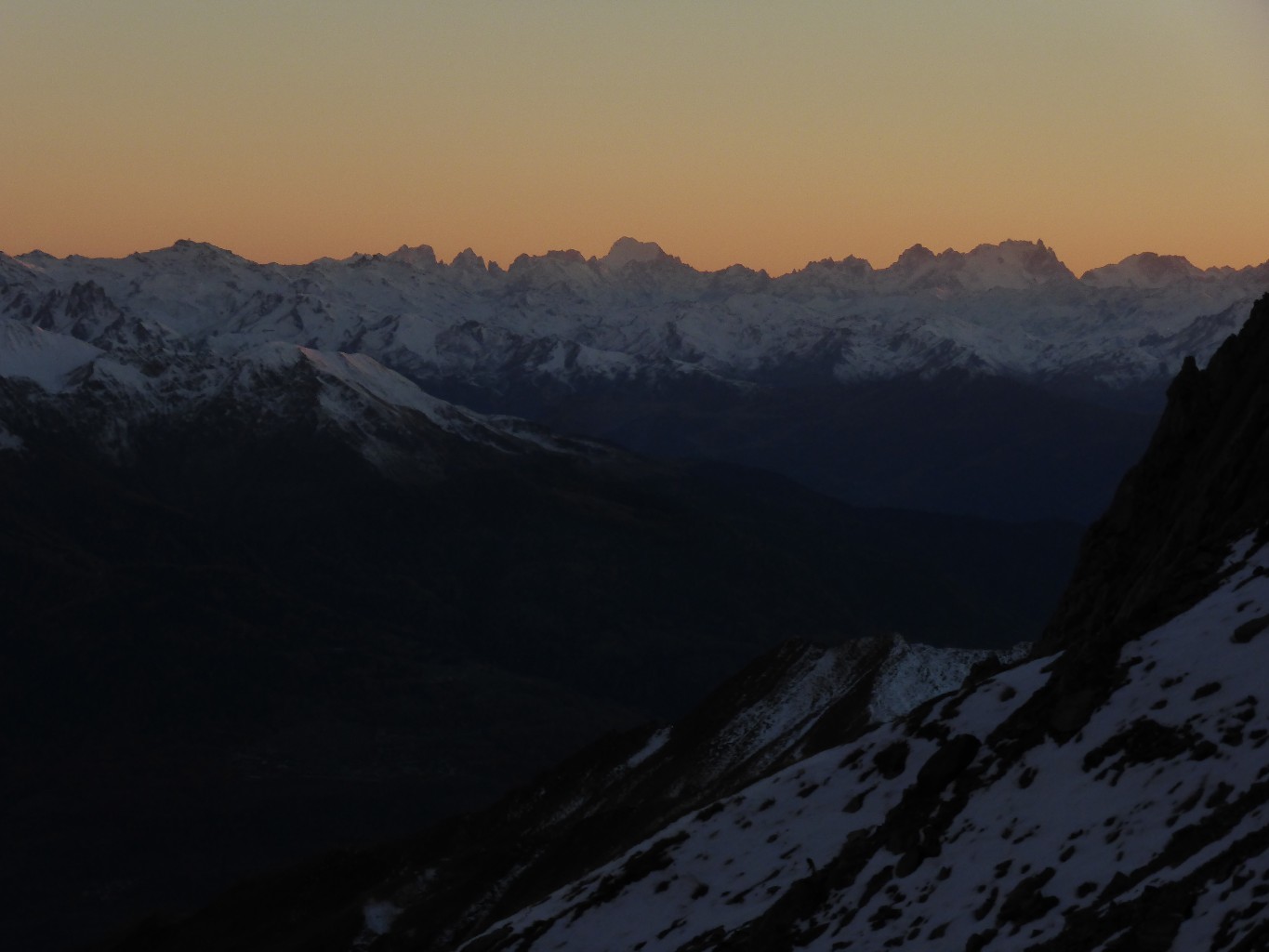 Les écrins le soir
