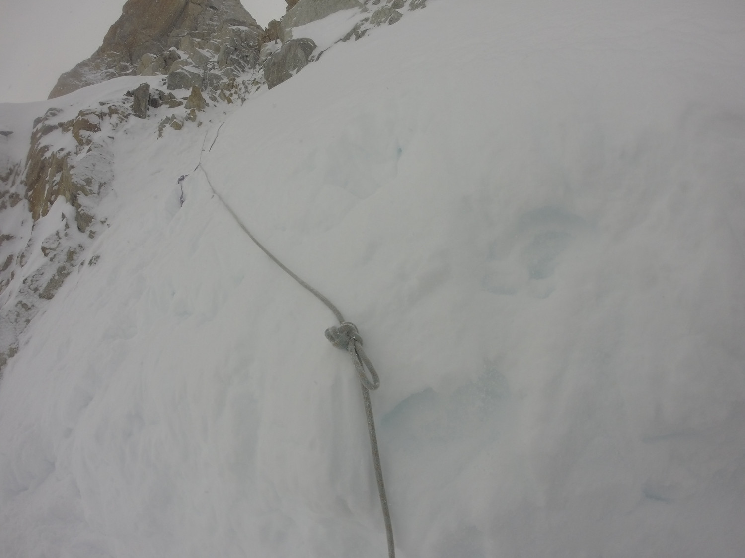 Le chaussage au pied du rappel