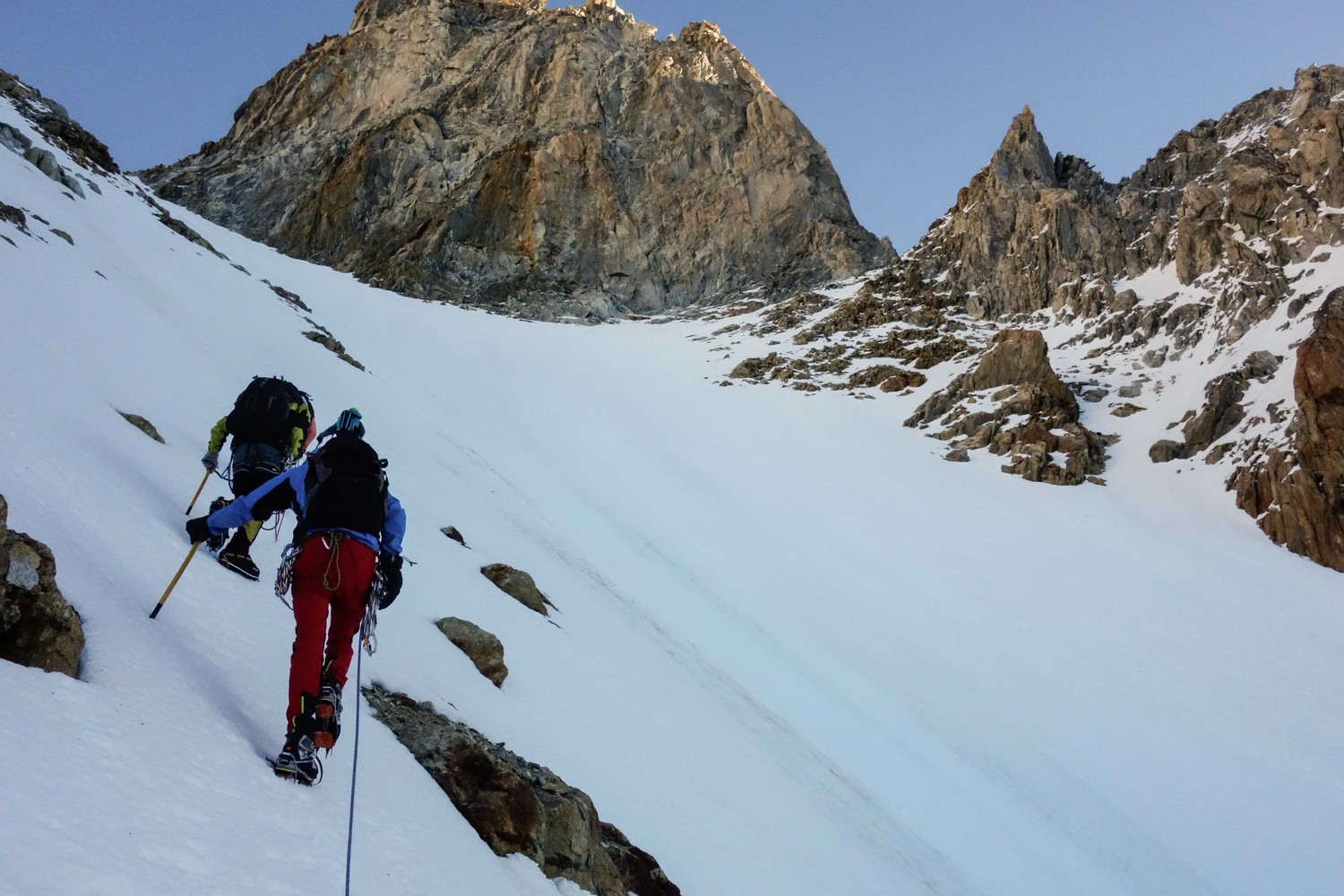 dans les dernières pentes avant le col