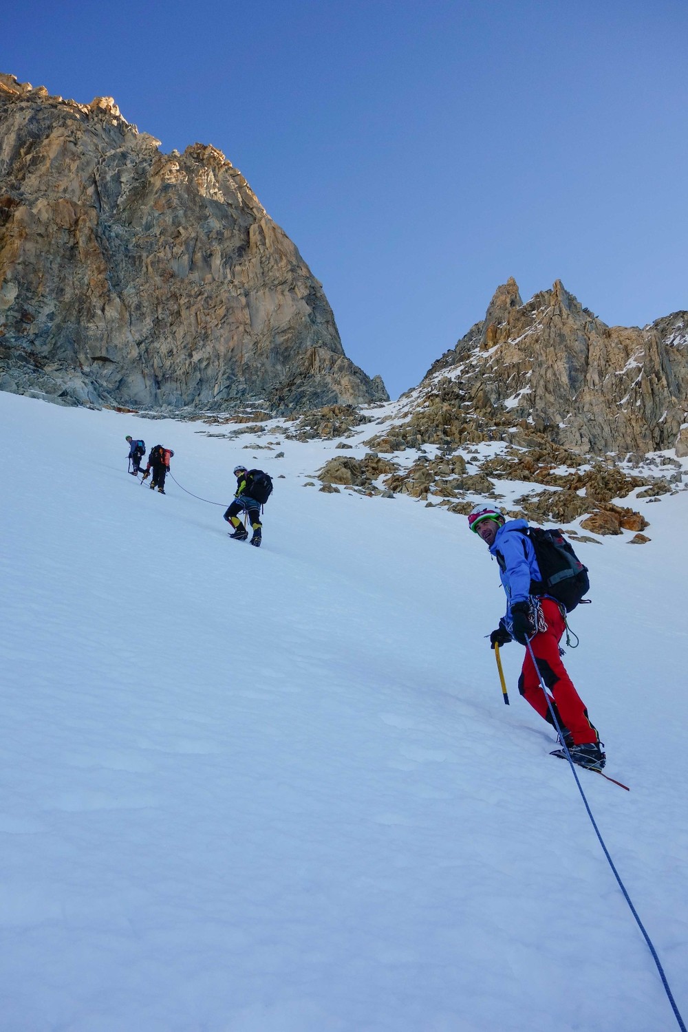 Dans les dernières pentes avant le col
