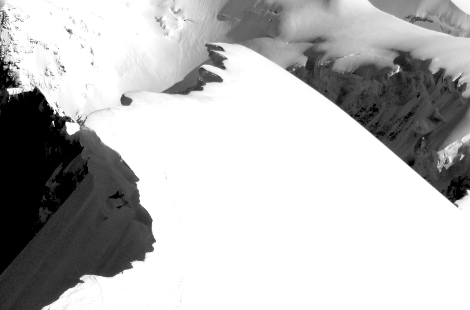 Les corniches du Breithorn Centrale
