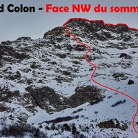 Grand Colon - Face NW du sommet N