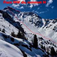 Grand Colon - Face NW du sommet N