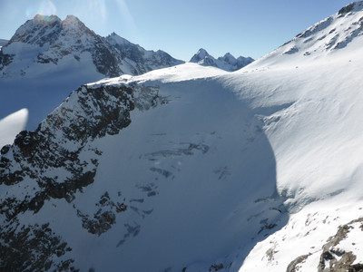Le haut du couloir vu de la cabane