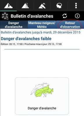 SLF-App White Risk: retour d'observation