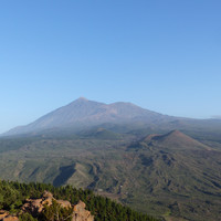 Vue sur le versant W du Teide, depuis le Col S du Cruz de Gala