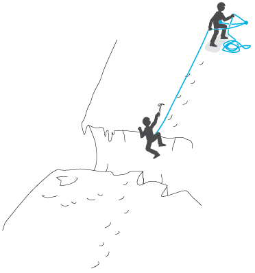 Franchir une rimaye pendant une course de neige - 2 Franchir une rimaye pendant une course de neige - 2