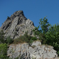 L'arête du Coin de la Scie vue du pont.
