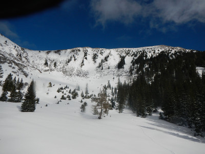 Couloirs de la crête entre le Speikkogel et la Lahnerleitenspitze