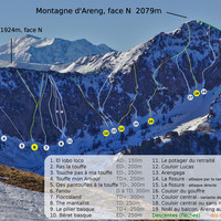 Topo de la face N de la Montagne d'Areng