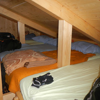 Intérieur du refuge d'hiver.