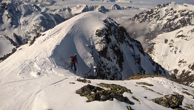 A l'entrée du couloir NW du Ramu A l'entrée du couloir NW du Ramu