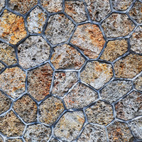 Mur en pierre meulière