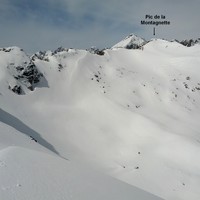 Pic de la Montagnette 2558m, vu du col Montagnette, Luchonnais, Pyrénées