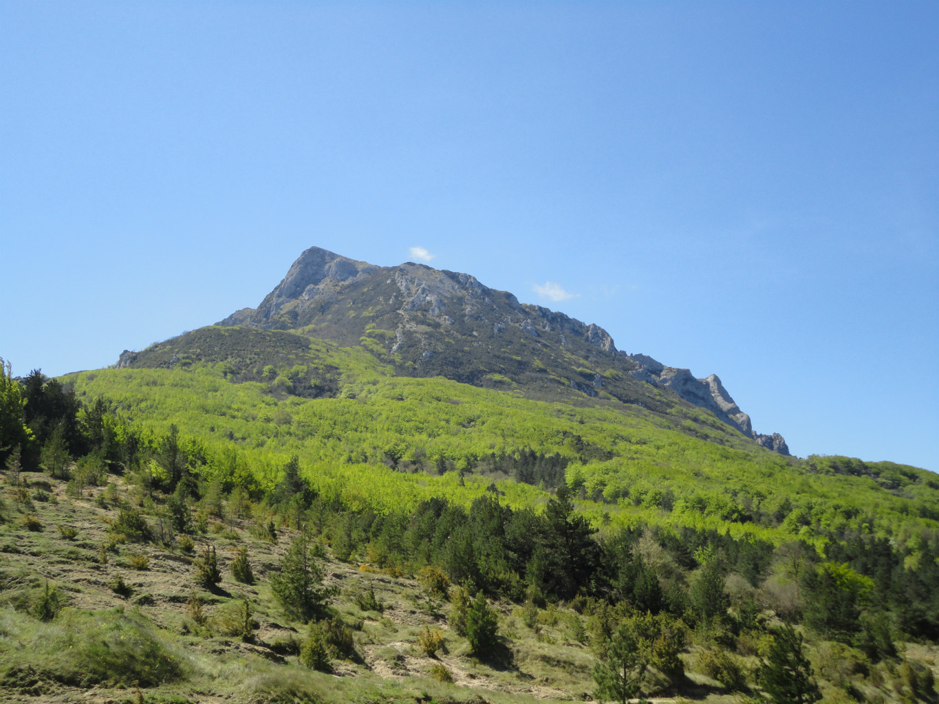Le Puech, vu près du col du Linas