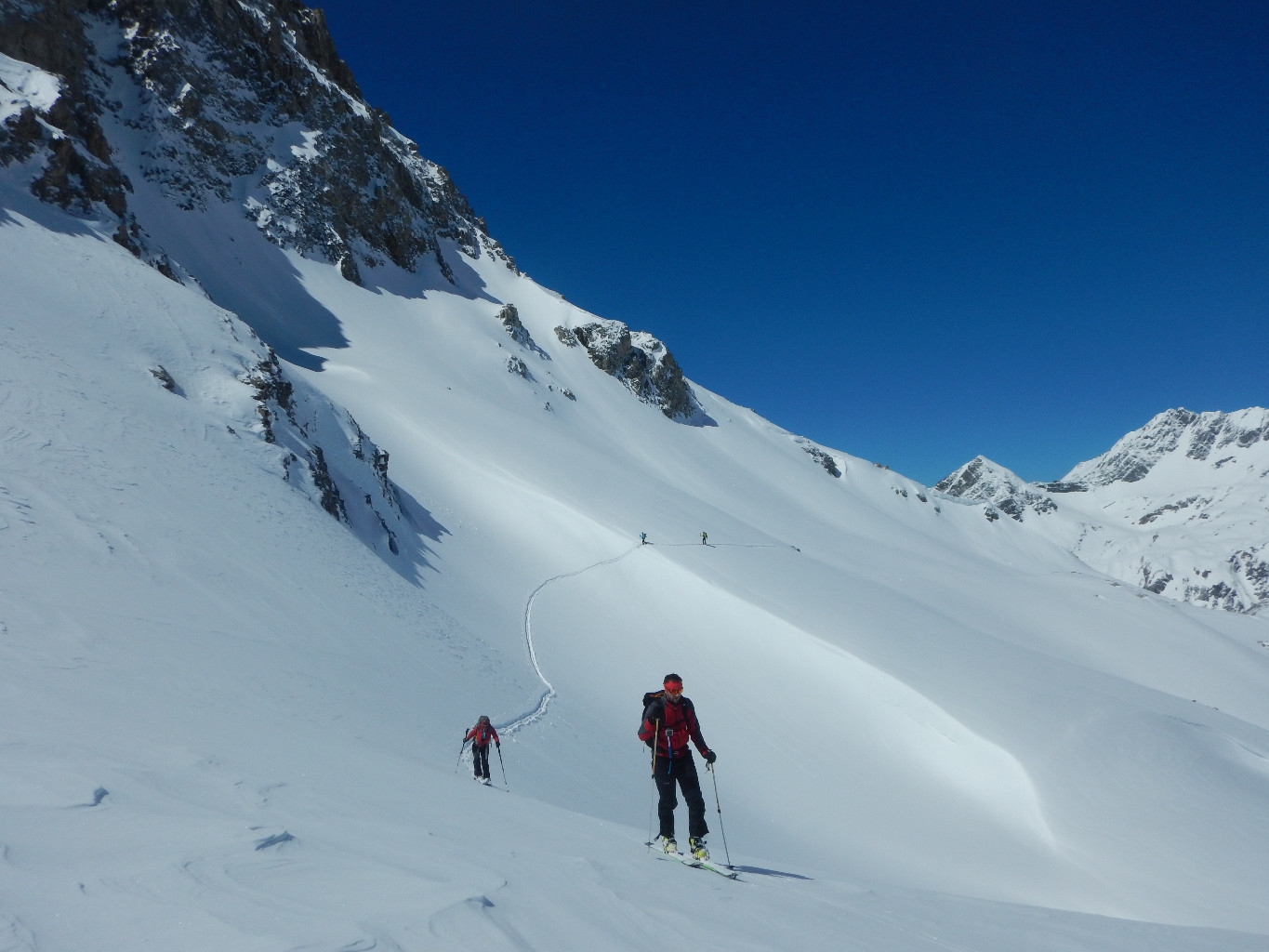traversée pour rejoindre la face sud