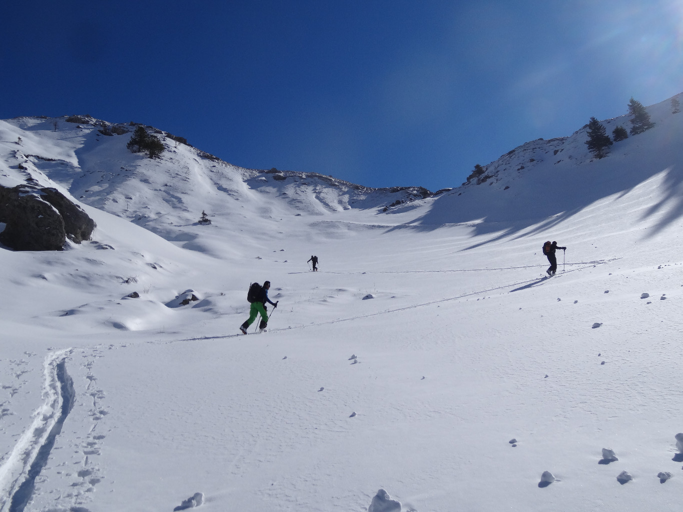 Montée au col de la Croix