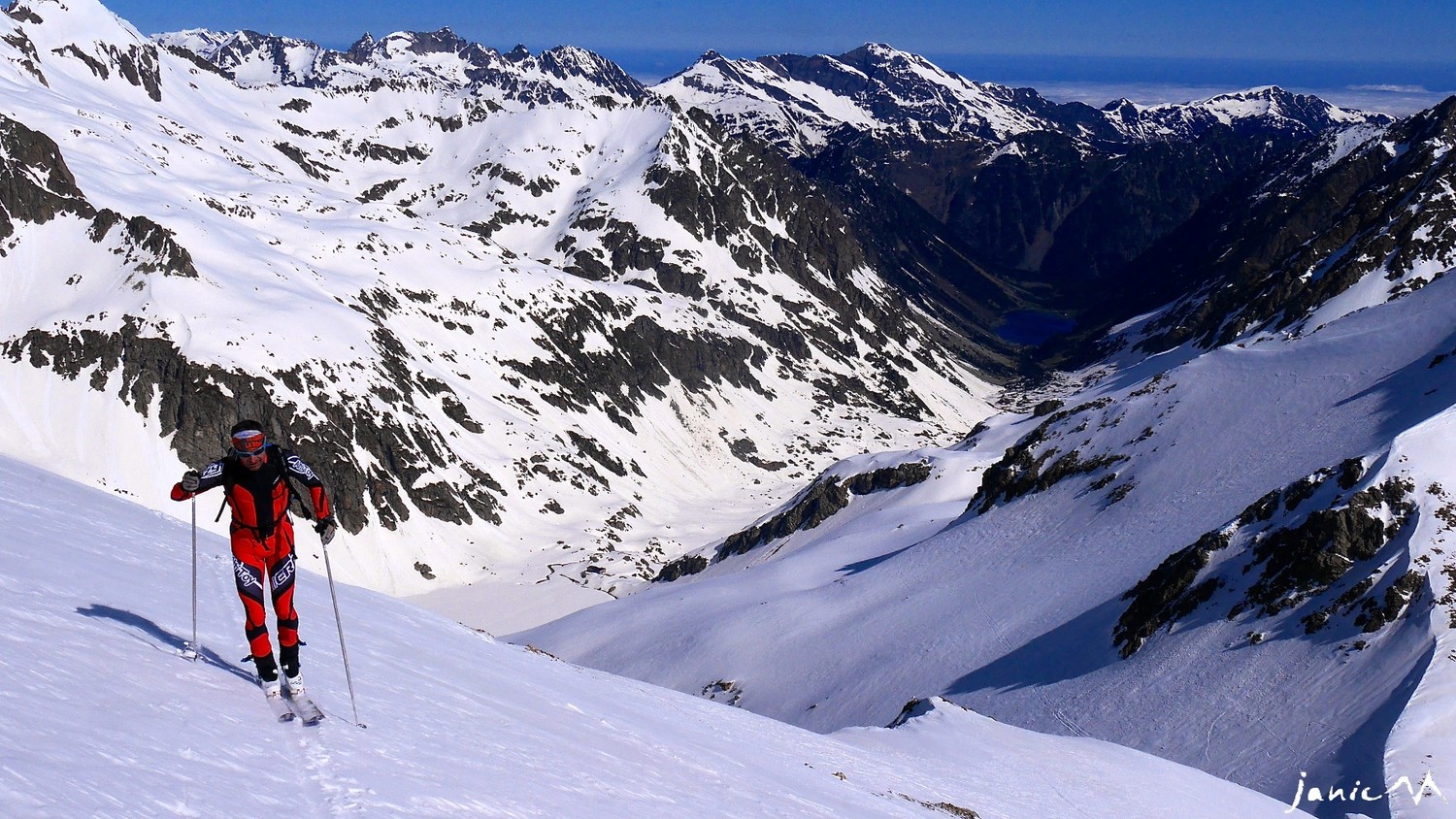 La pale d'accès & vallée de Gaube