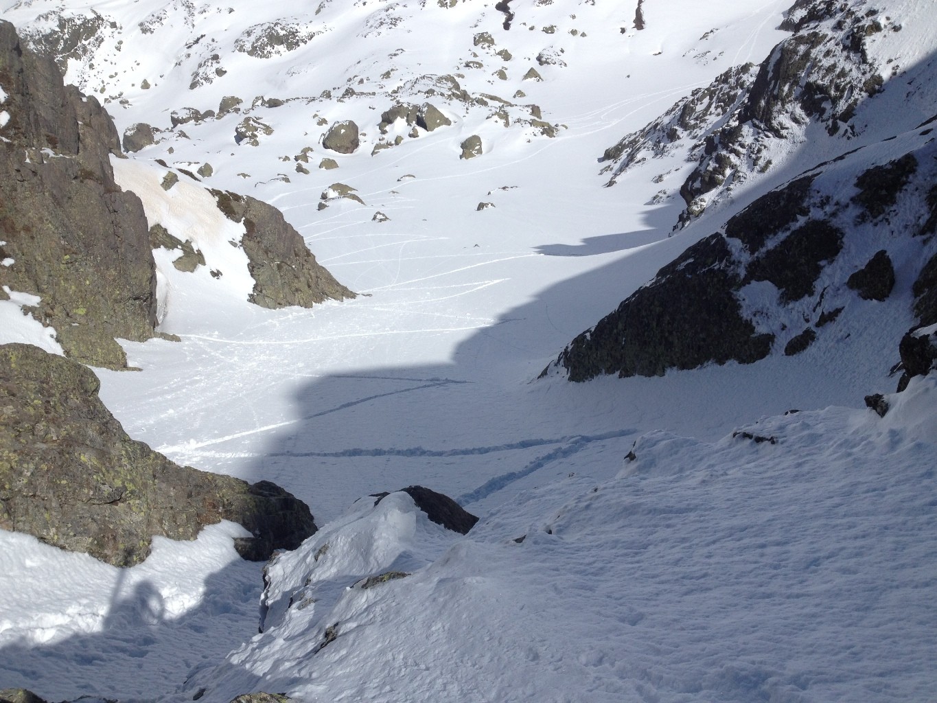 Galeteau face NE, vue au dessus de la barre, ça fait un joli saut...