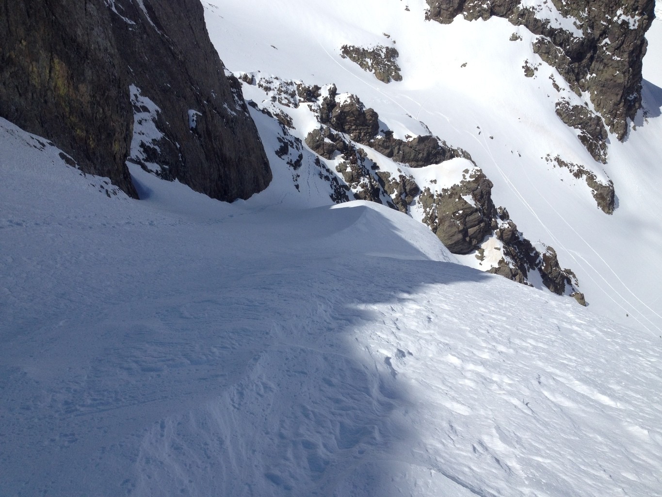 Galeteau face NE, dans la rampe
