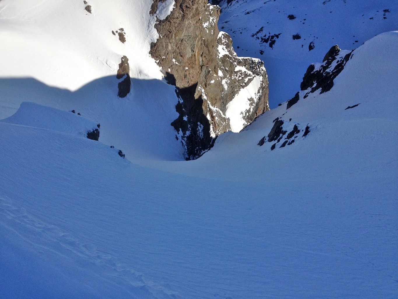 Le haut du couloir N du Pic Couttet