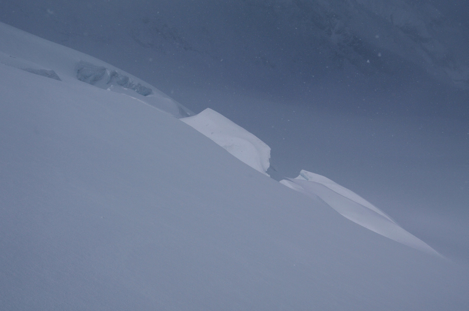 Premiers séracs et crevasses du raid