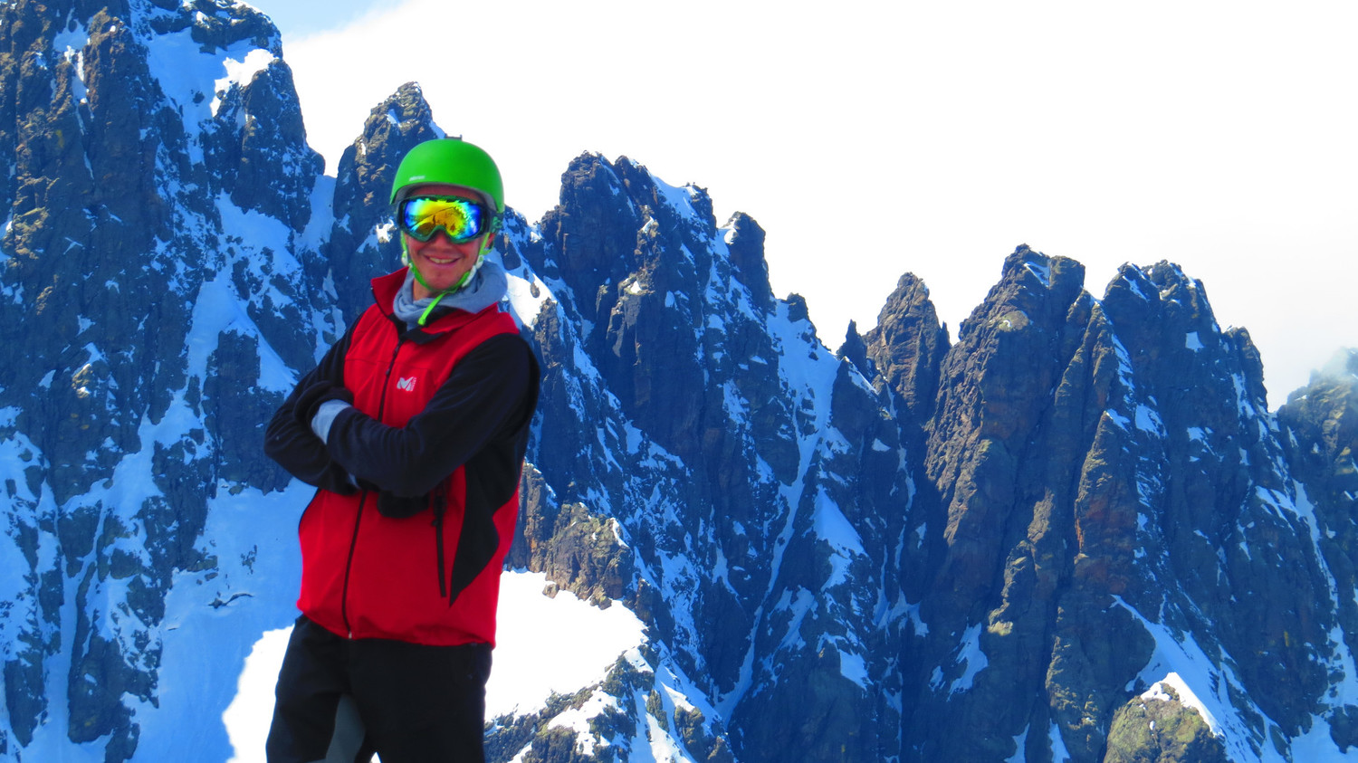 Seb et l' arête N de la Minuta