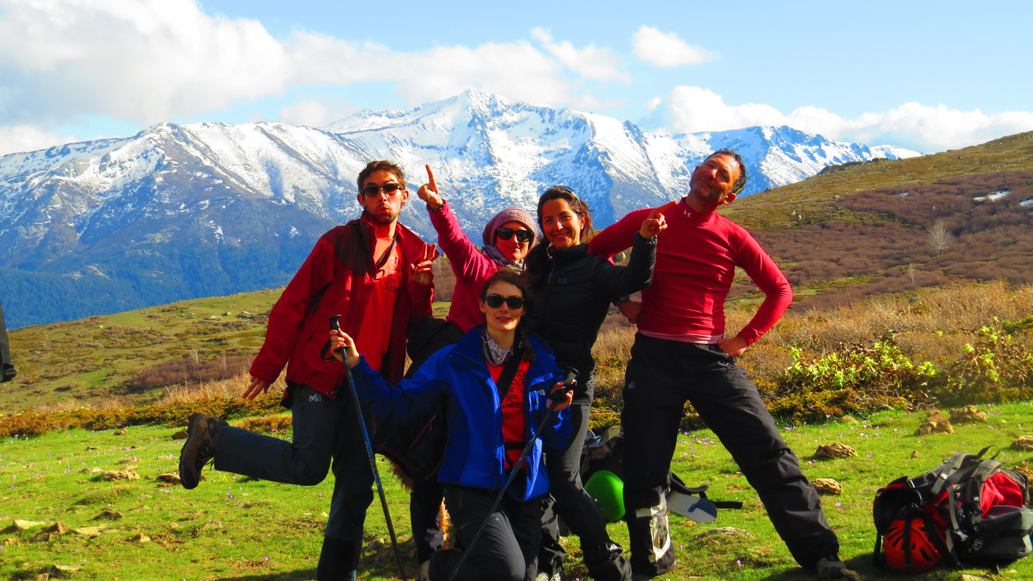 La bande !!!! Derriere, la Punta Artica