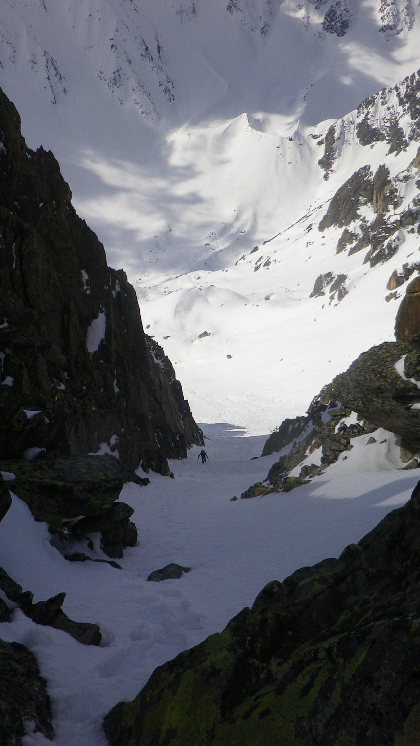 Vue plongeante dans le couloir SW