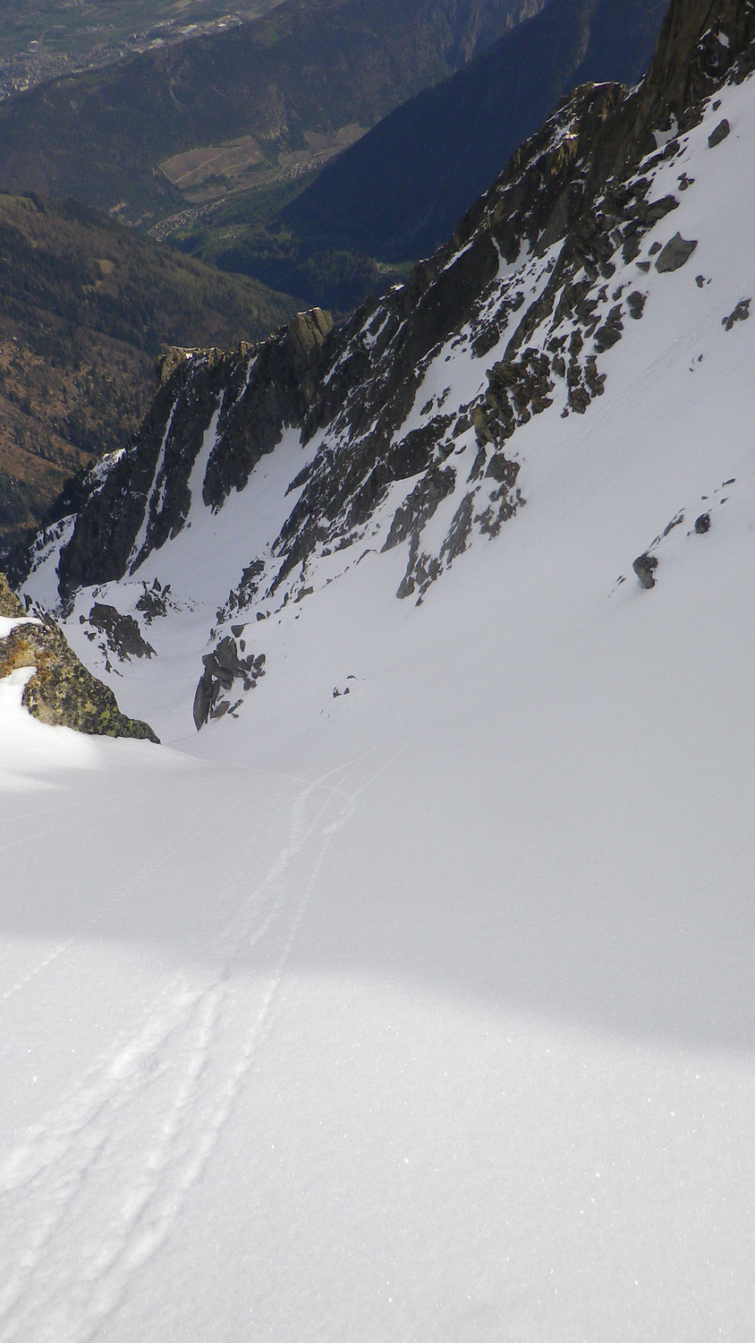 Vue plongeante dans le couloirN (branche D)