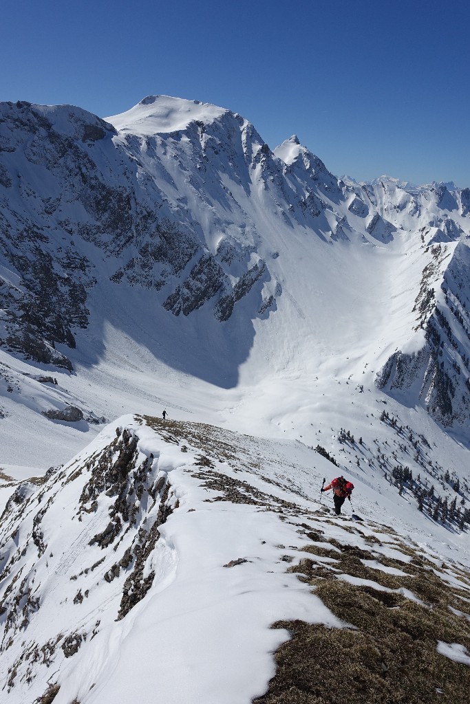 Ascension de la crête Sud