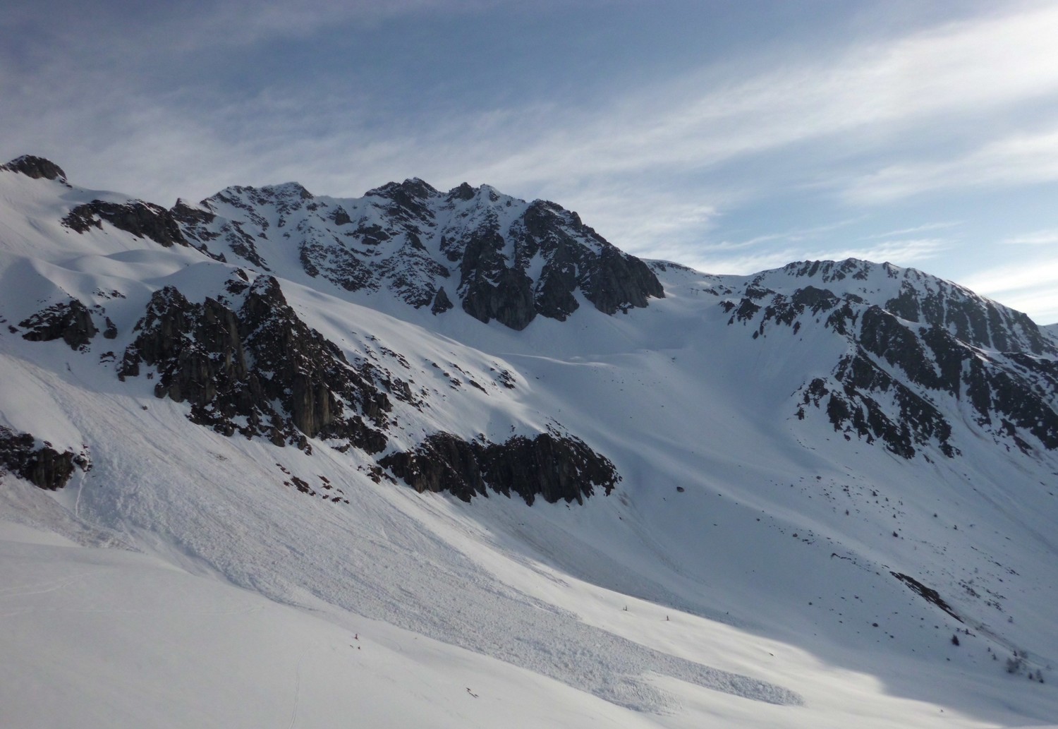 Vue sur le début de la montée au col de Sarvantan