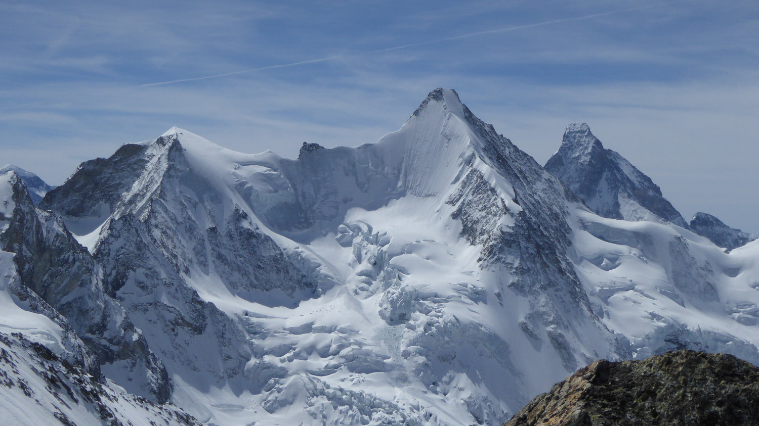 Ober Gabelhorn et Cervin, depuis le sommet du Blanc de Moming