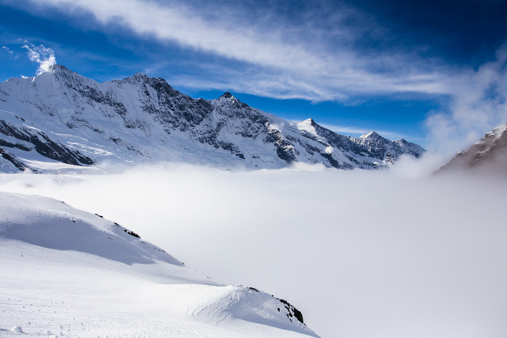Mer de nuages sur Saas Fee