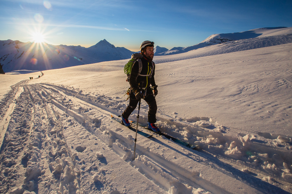 Lever de soleil sur l'Allalingletscher