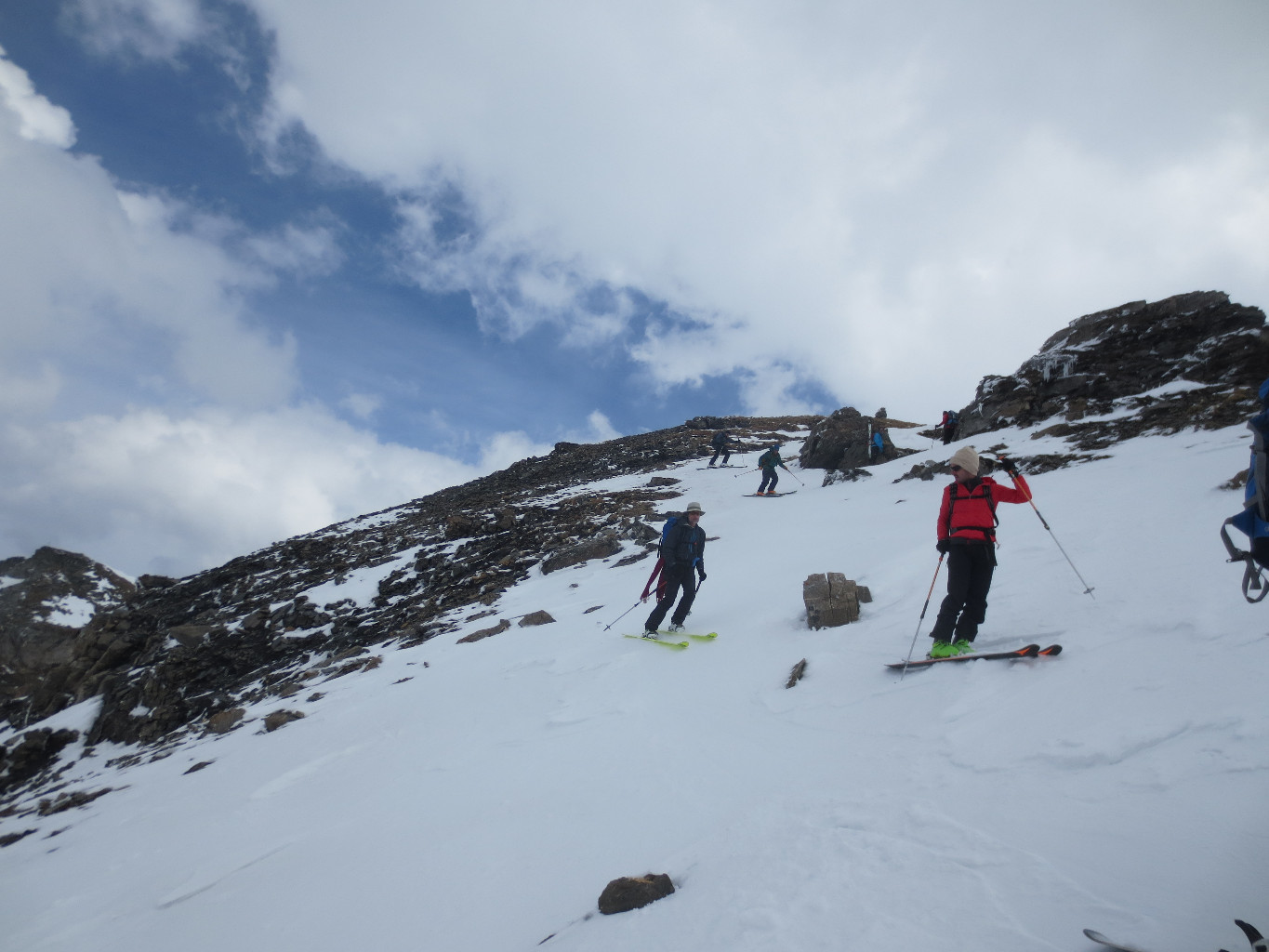 Juste une bande de neige au départ NW