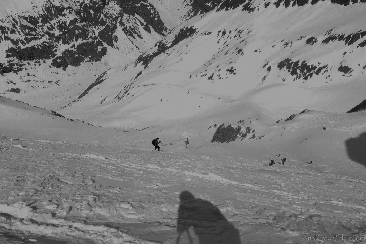 Descente sur le glacier