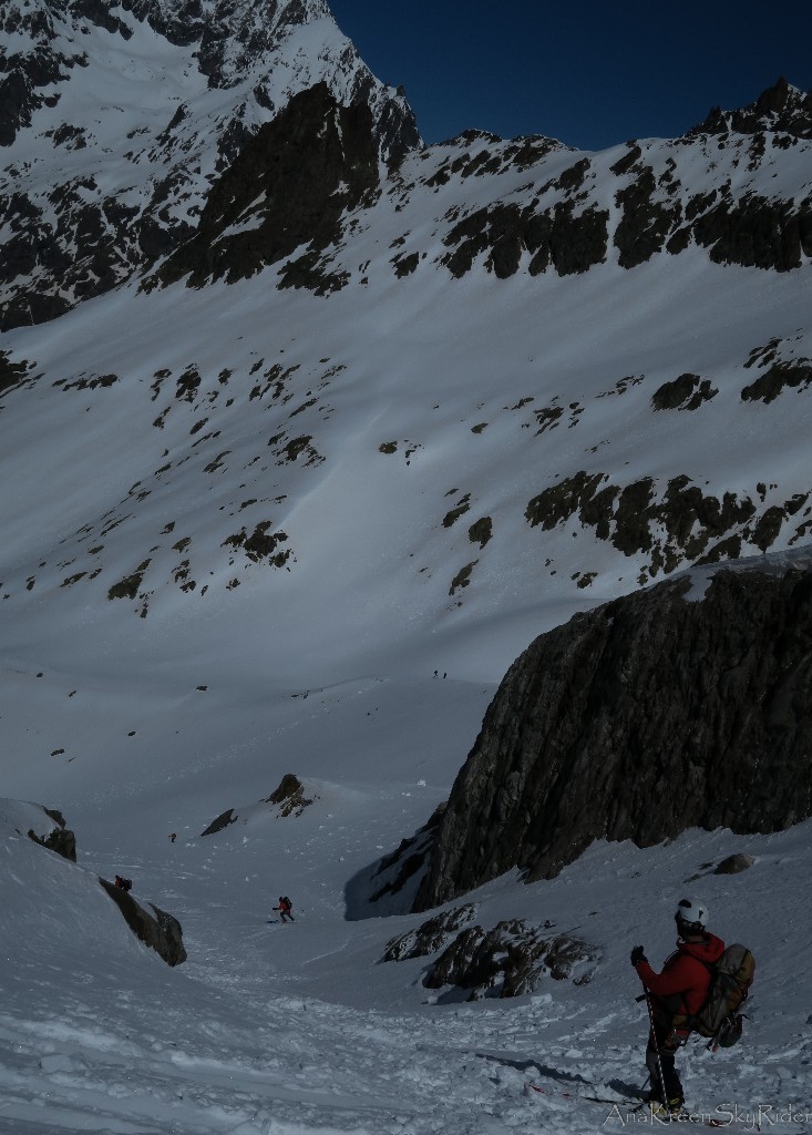 Descente sur le glacier