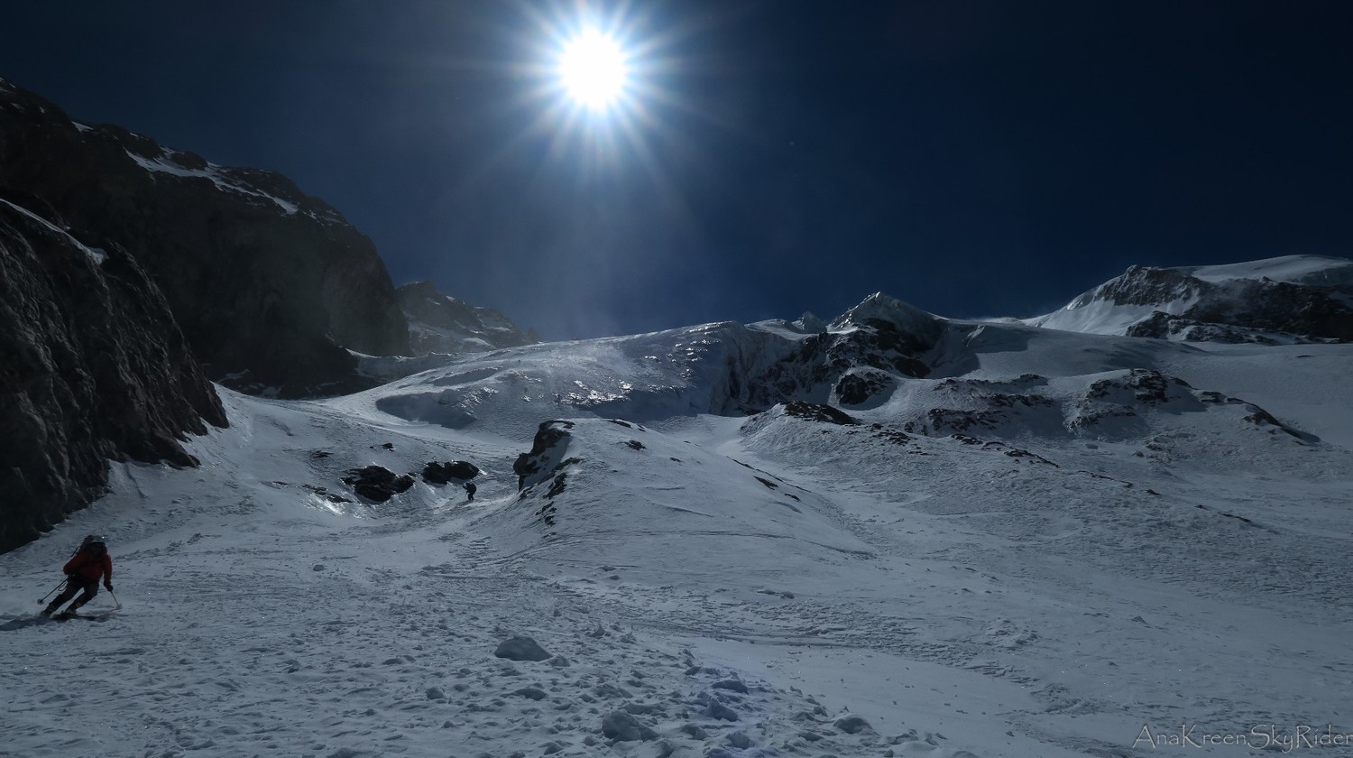 Descente sur le glacier