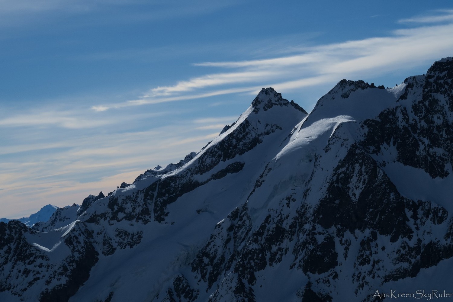 Neige Cordier et haut du glacier des Agneaux