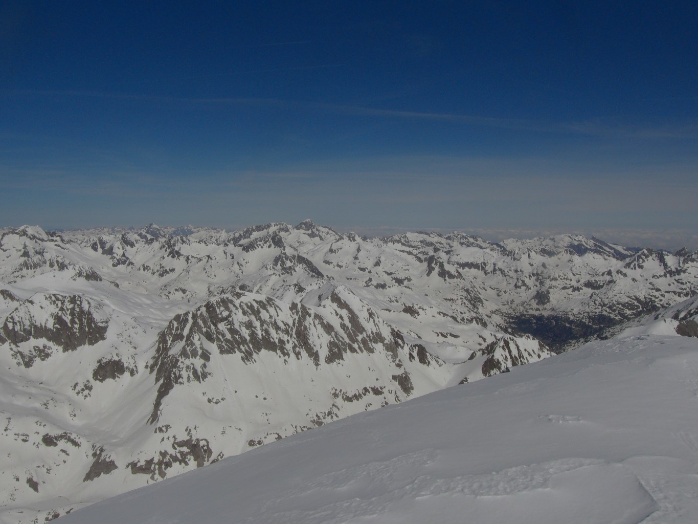 Vue vers l'Ouest, Balaitous, enfer, Ossau.